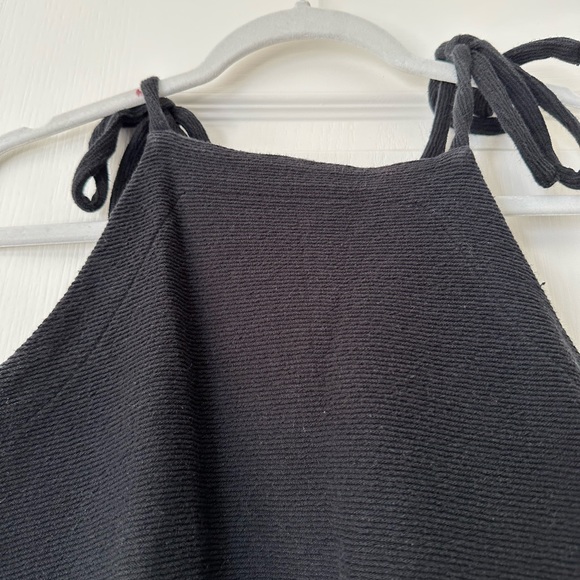 Madewell Black Tie Strap Tank Top, Size Large - Picture 2 of 5